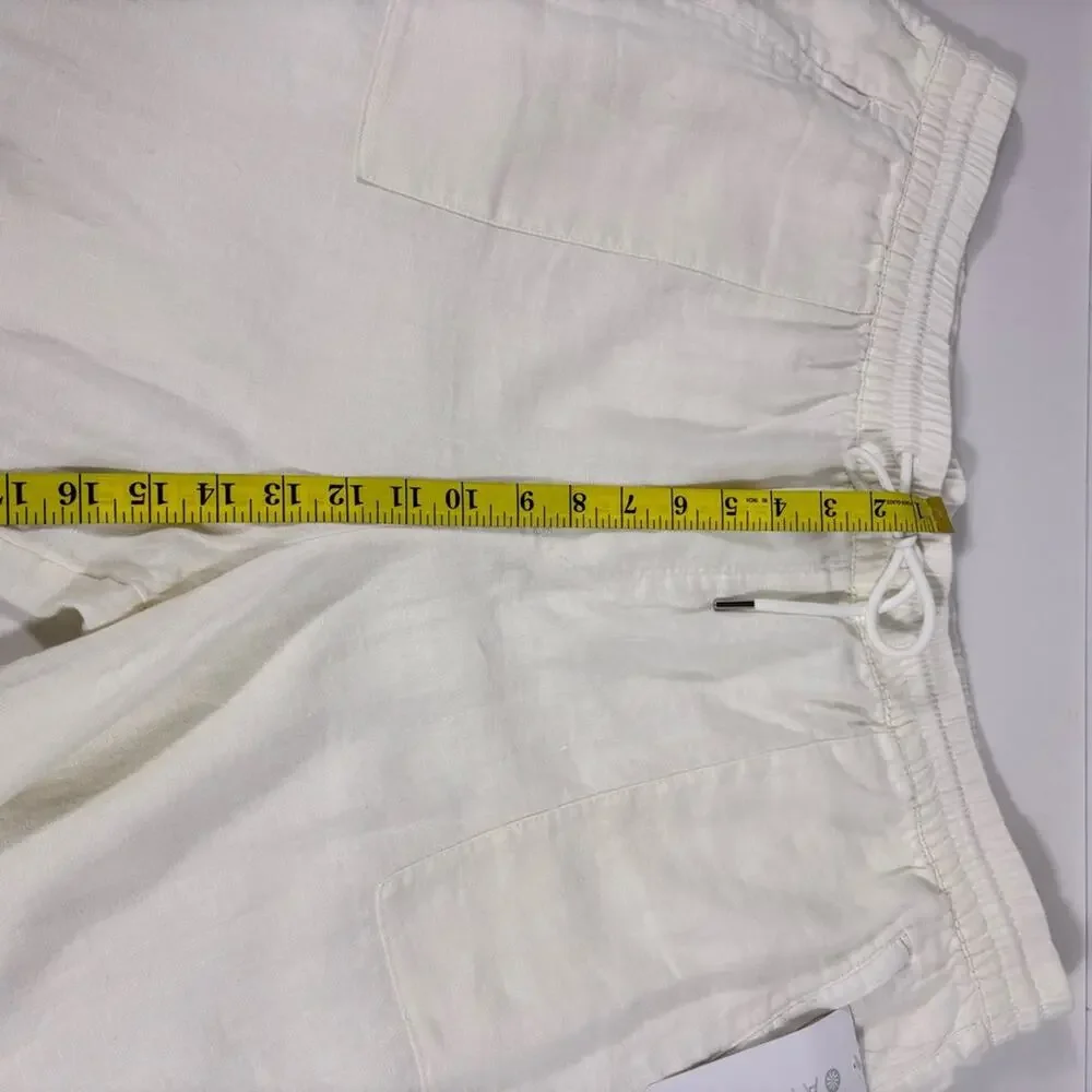 NWT Athleta White Linen Joggers Size 22 T6